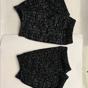 Black Sparkling Knit Leg/ boot Warmers 2 pairs